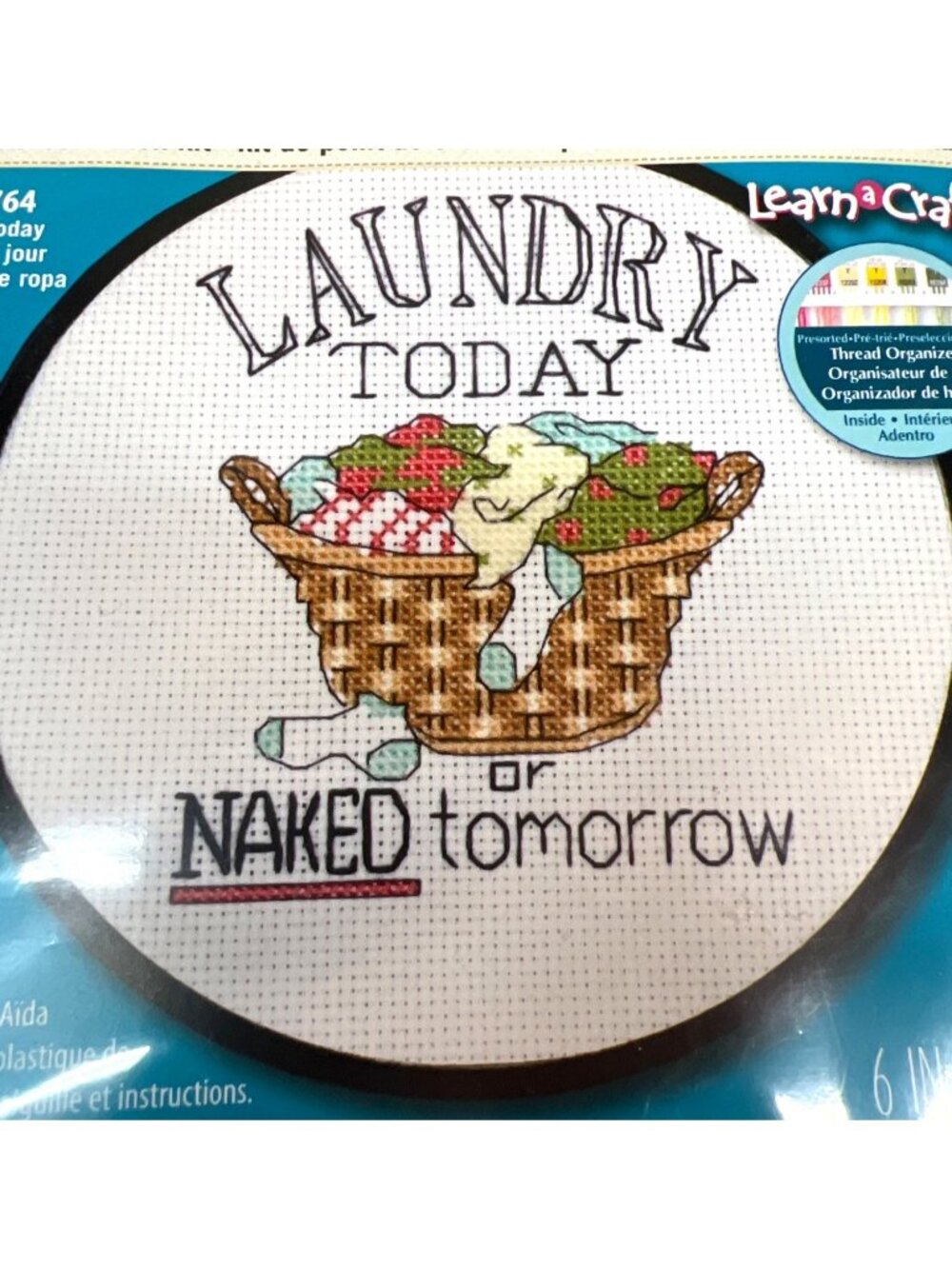 Laundry Today Or Naked Tomorrow Cross Stitch Kit Dimensions